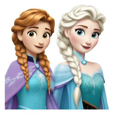 elsa and anna frozen sticker