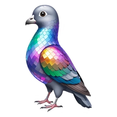 disco ball pigeon sticker