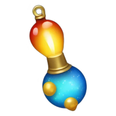 holiday lights and ornament  sticker