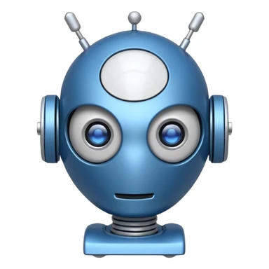tête de robot cosmonaute bleu et blanc avec une antenne sticker