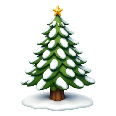 christmas tree with snow sticker