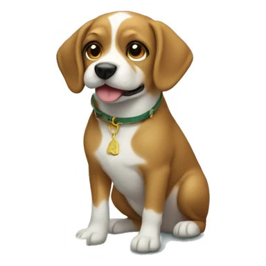 a dog with lots of money sticker