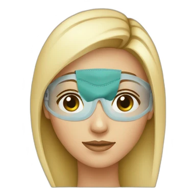 lasik eye surgery mask girl sticker