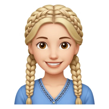 braided haired receptionist sticker