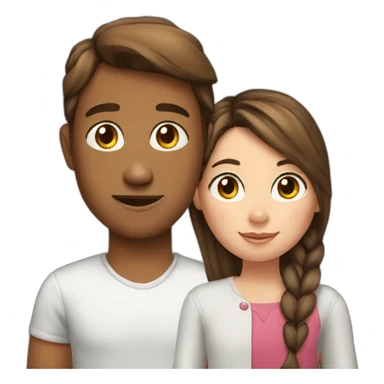 Spotted horse with a brown-haired girl sticker