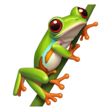 Red eyes tree frog agalychnis sticker