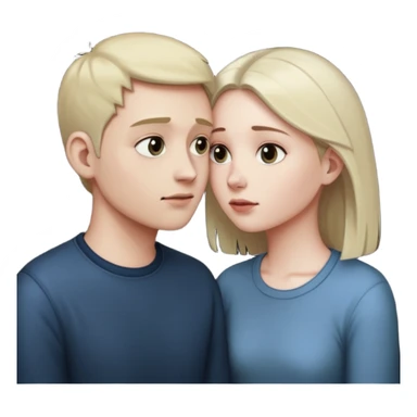  Indifference - 2 people looking away from each other sticker