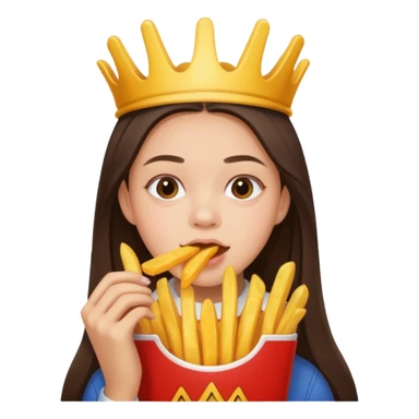 olivia rodrigo munching fries sticker
