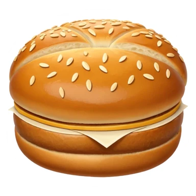bread bun without cheese or patty sticker