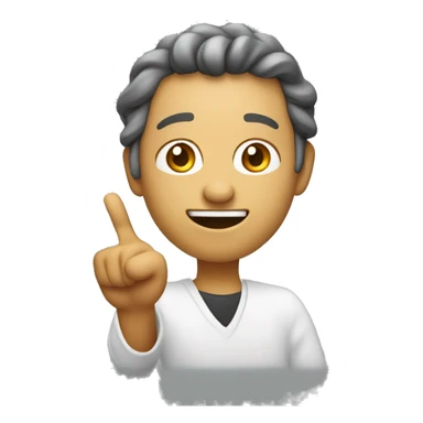Create an emoji of a person with an enlightened expression, pointing their index finger upward, as if having a ‘Eureka!’ moment. The face shows confidence and energy, symbolizing the realization of an idea. sticker