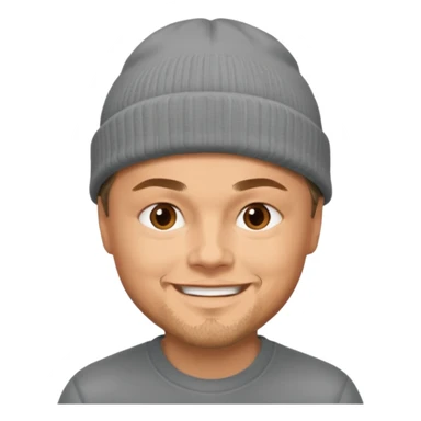 leonardo dicaprio wearing gray beanie sticker