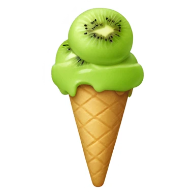 Ice cream with kiwi topping sticker