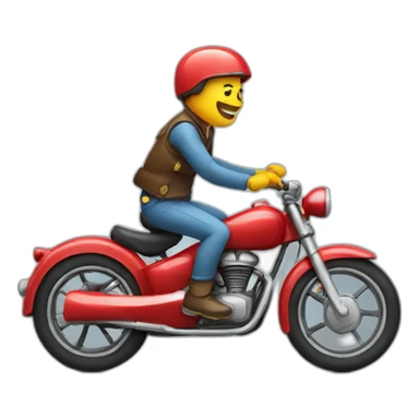 car riding a bike sticker