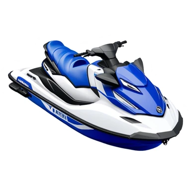Jet Ski - Yamaha EX Deluxe (Model Year: 2022) (Iconic colour: Blue and white) sticker