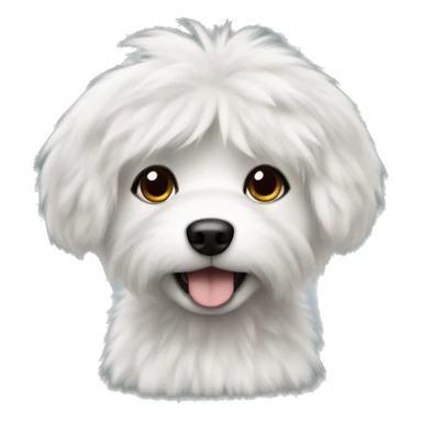 small dog with white fur with black spots  sticker