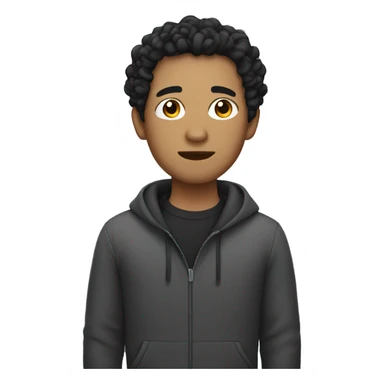 Dark Filipino man with black curly hair sticker