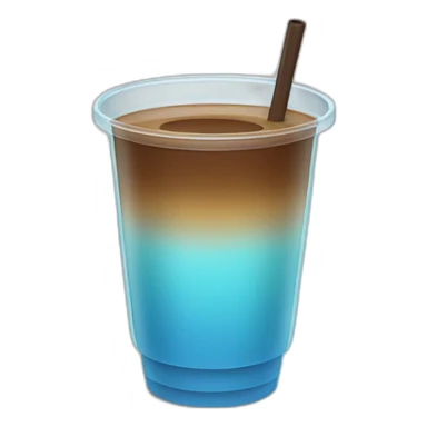Clear water cups hold coffee sticker
