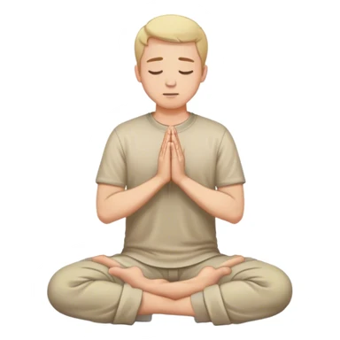 a white man on knees with hands in prayer  sticker