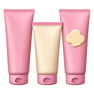 pink cream tube packaging sticker