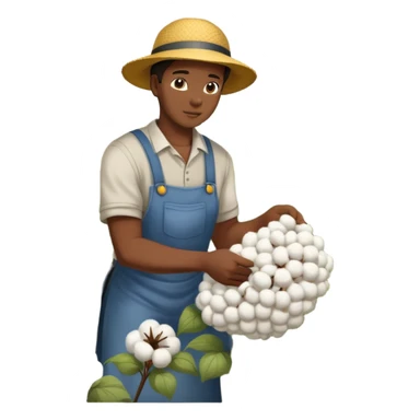 Black people picking cotton sticker