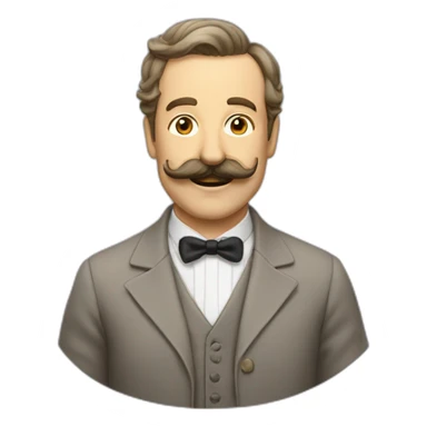 Monsieur a grande moustache sticker