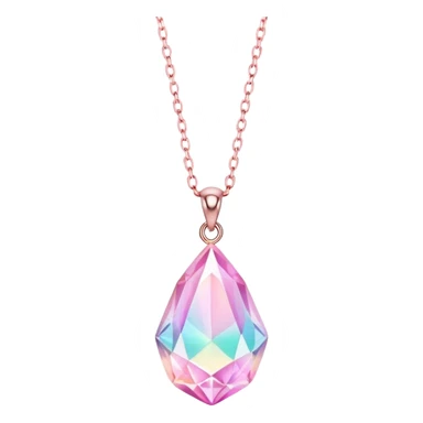 the crystal necklace from atlantis but pastel pink sticker
