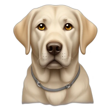 Labrador gris avec une ligne sur le museau jusqu’à la truffe sticker