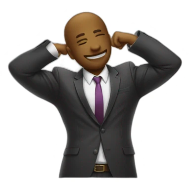 finance bro aggressively dabbing sticker