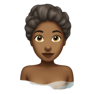 Brown girl having spa day sticker