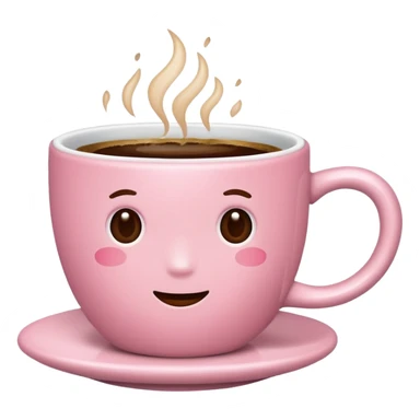 light-pink cup of coffee sticker