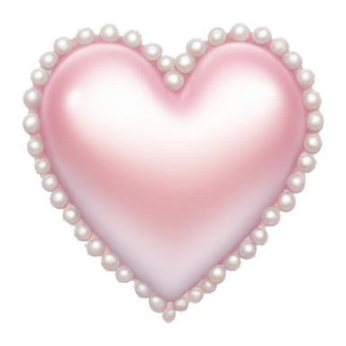 pearl light pink heart sticker