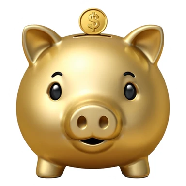 piggy gold sticker