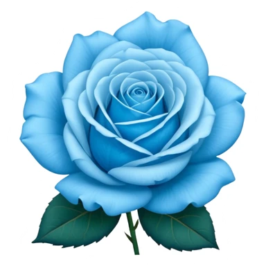 Romantic baby blue rose sticker