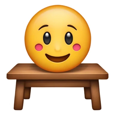 generate a emoji which is sitting on table sticker