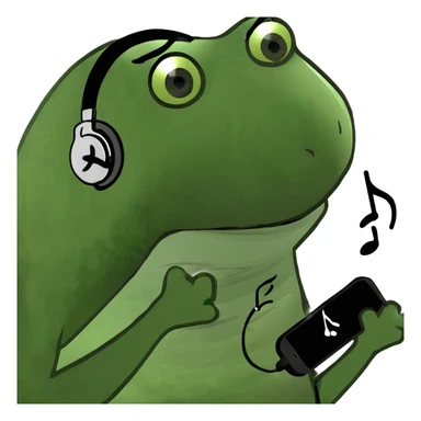 Headphones with a music note sticker