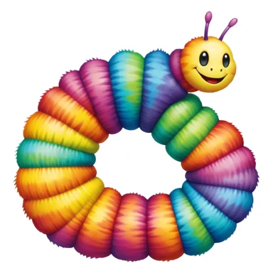Tie dye caterpillar sticker