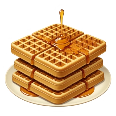 waffles with maple syrup sticker