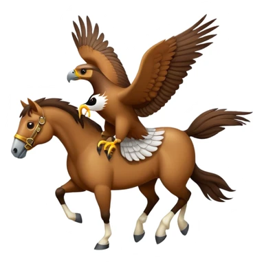 horse with a falcon sticker