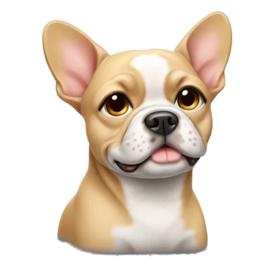 A blonde Frenchton dog sticker