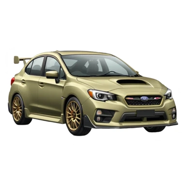 khaki grey Subaru sti sticker