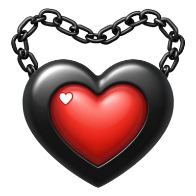 heart with black gothic chain sticker