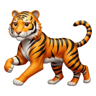 High resolution of a runnig tigar sticker