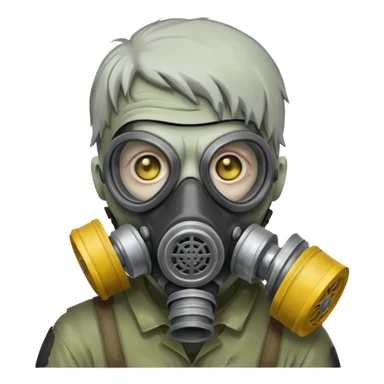 Zombie in gas masks sticker
