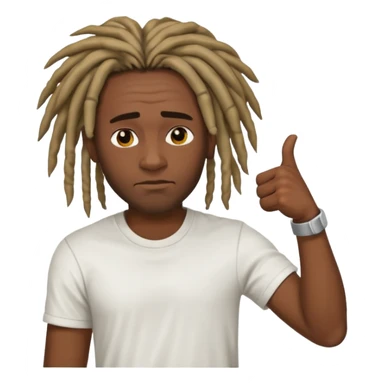 Thumbs down black skinned guys with dreads sticker