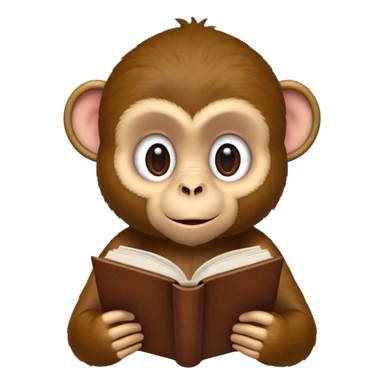 the monkey and the book worm sticker