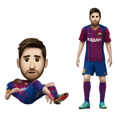 Messi injured with swollen ankles sticker