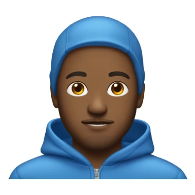 Man wearing a blue sweat suit  sticker