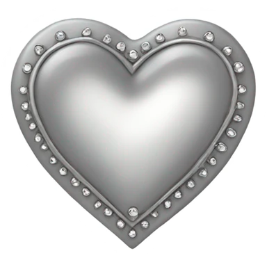 a hollow heart studded with silver sticker
