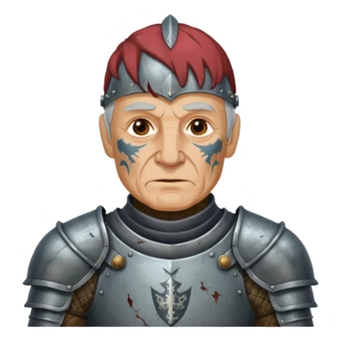 elderly tattooed knight sticker