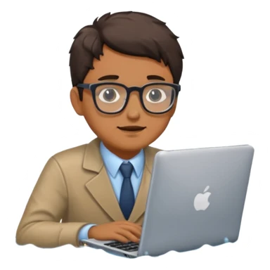 man with computer drowning in puddle of water sticker